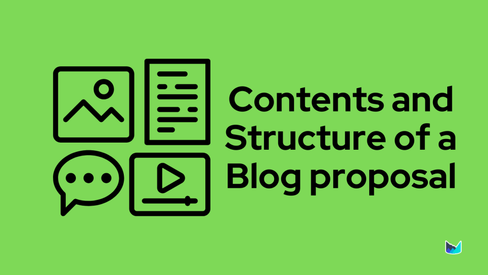 Contents and structure of a blog proposal