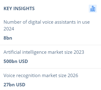 Image of key insights regarding the use of voice technologies.