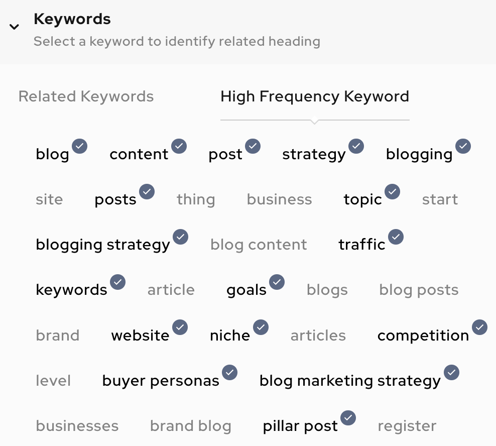 Related keywords