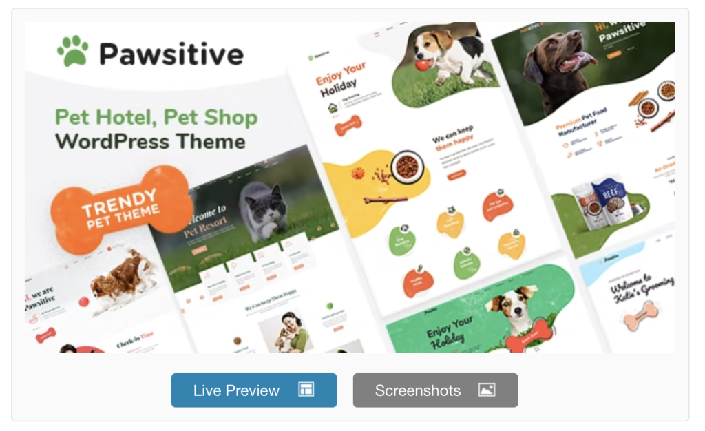 Download Pets WordPress theme template