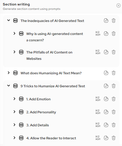 A screenshot of ways that Outranking helps make your writing better