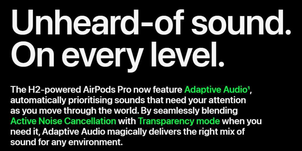 Product description for Apple AirPods Pro