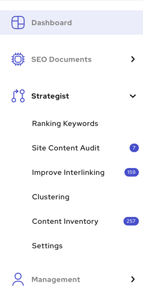 Navigation Panel - Outranking