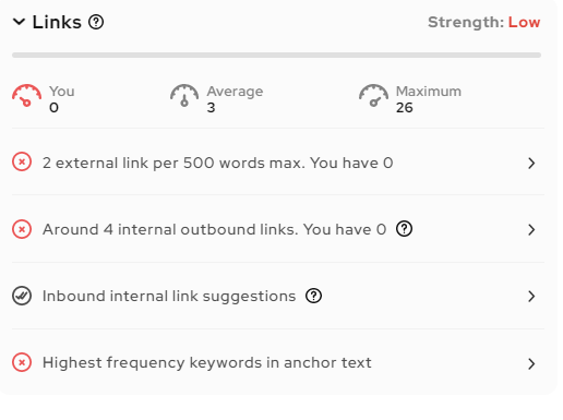 Add internal and external links using Outranking