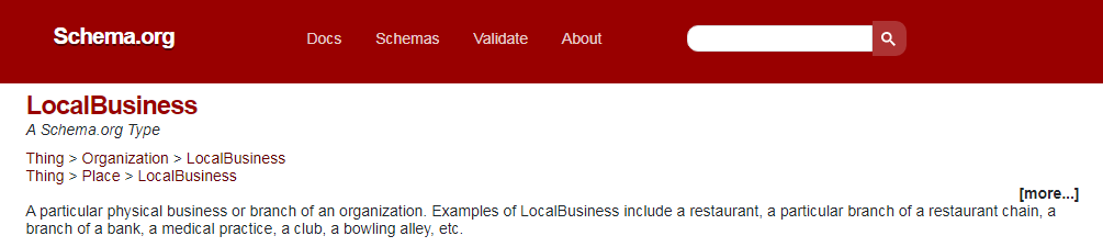 Screenshot from the Schema website.